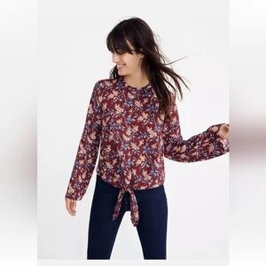 Madewell M Bell Sleeves Tie Top